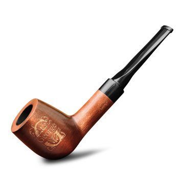 Fajka prosta z drewna gruszy z filtrem 9 mm z osobistym grawerem KAFpipe